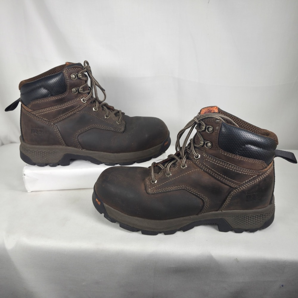 Timberland PRO Titan EV 6"Mens 9.5 Composite Toe Brown Work Waterproof Boots